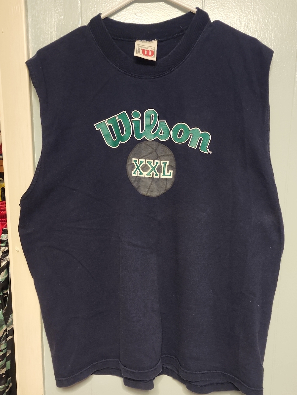 VINTAGE 1990s WILSON XL JOCK MUSCLE SHIRT